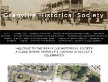 Tablet Screenshot of granvillehistorical.org.au